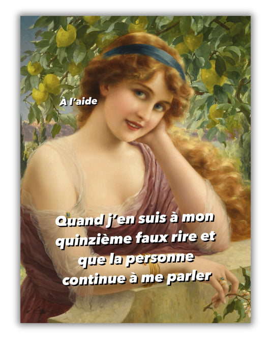 Toile "À l’aide"