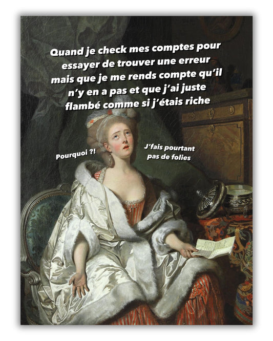 Toile "Comptes à rendre"