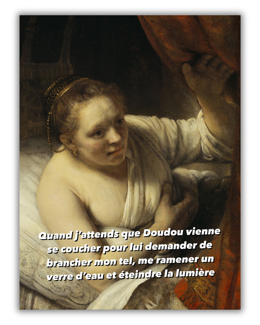 Toile "Merci Doudou"